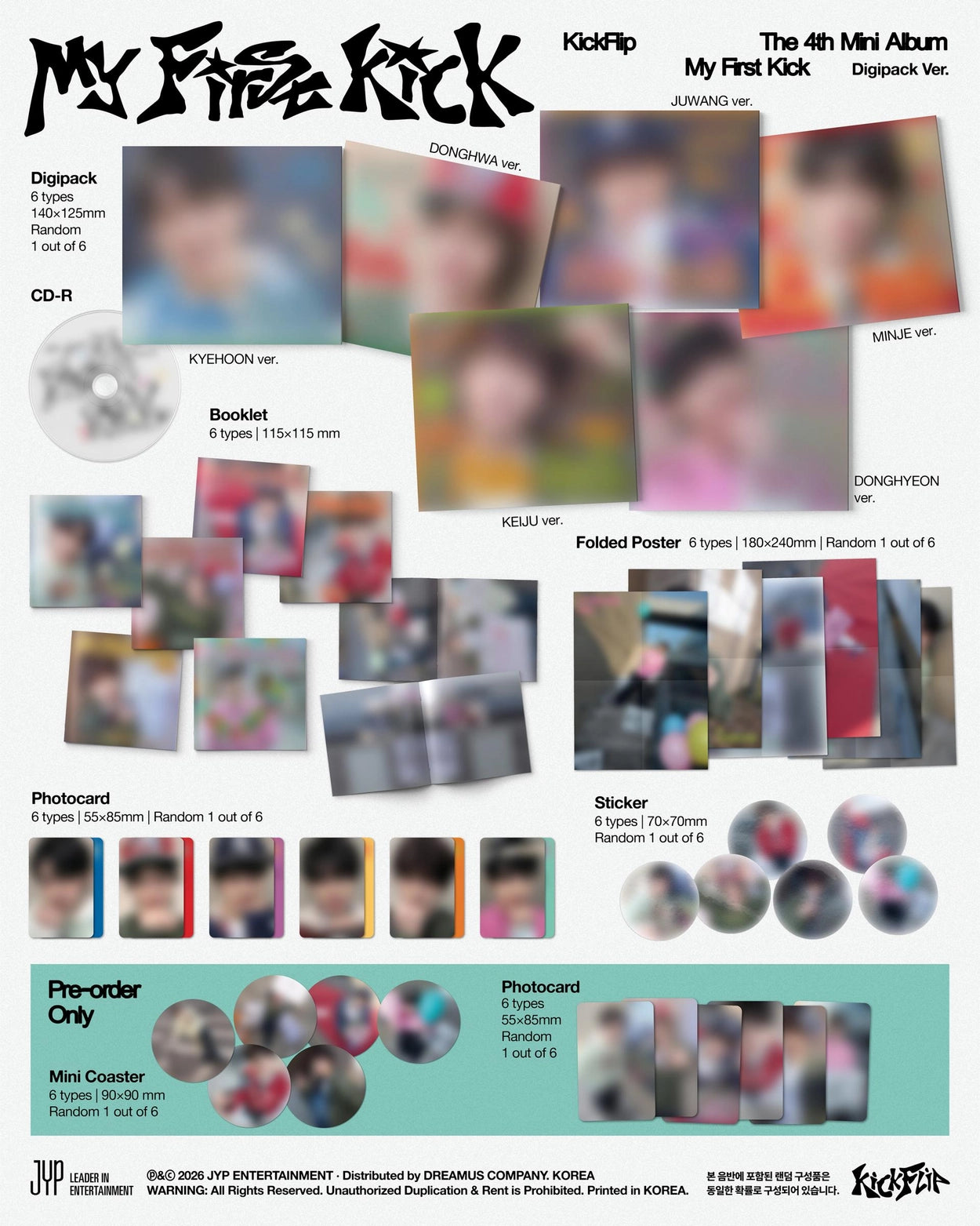 KICKFLIP 4TH MINI ALBUM - MY FIRST KICK (MY FIRST TRIP VER.) (DIGIPACK VER.)