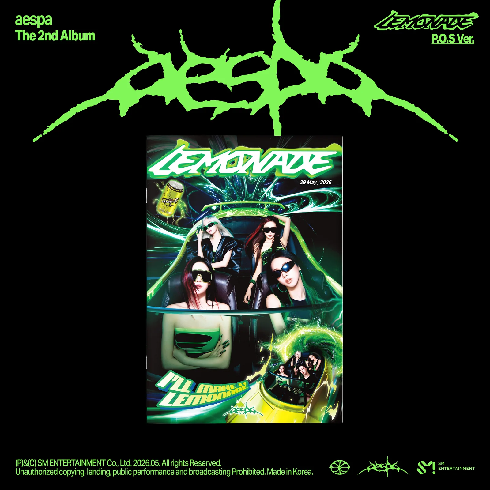 AESPA 2ND ALBUM - LEMONADE (P.O.S VER.)