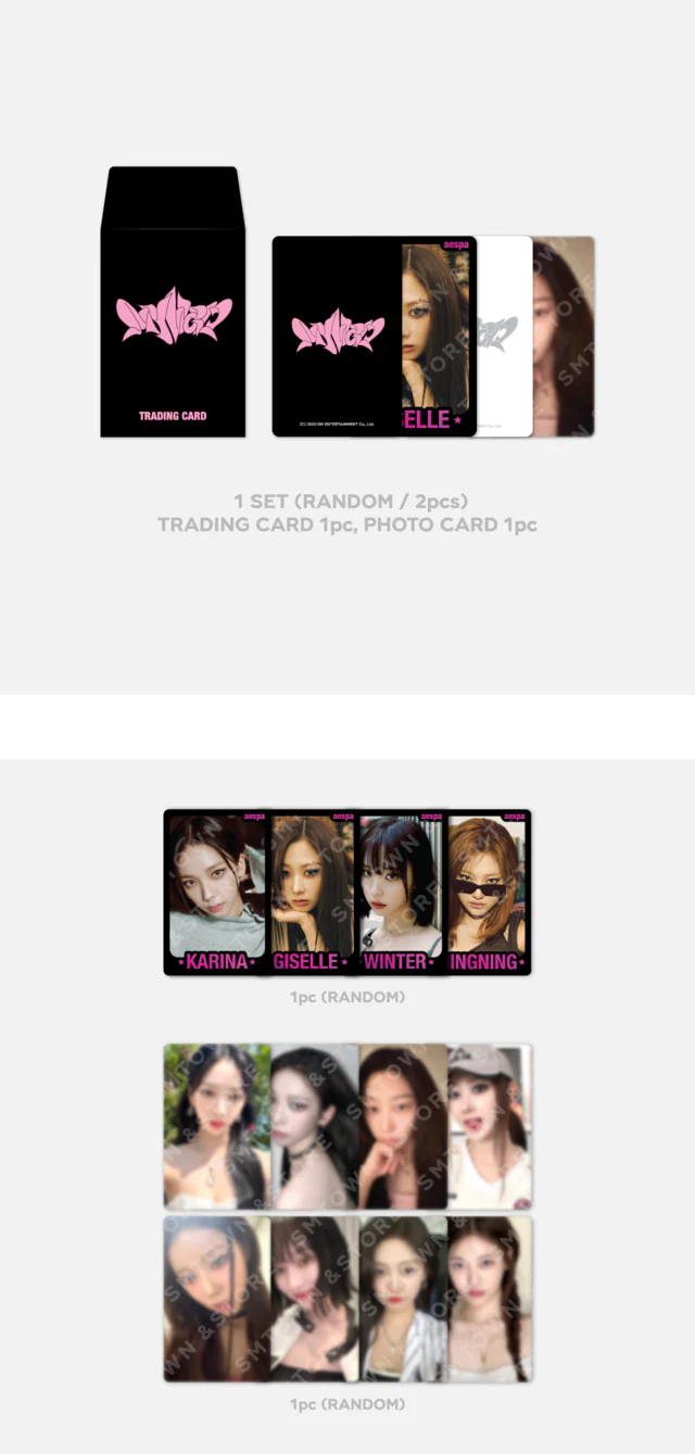 AESPA - MY WORLD - RANDOM TRADING CARD SET OFFICIAL MD
