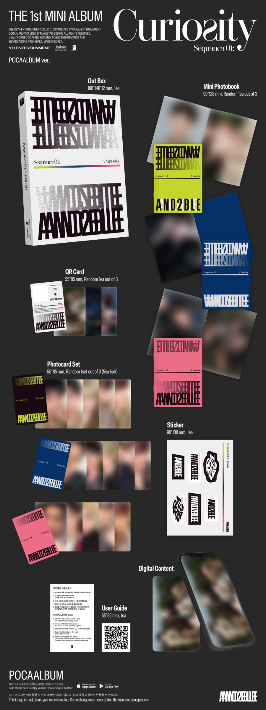 AND2BLE 1ST MINI ALBUM - SEQUENCE 01: CURIOSITY (POCA ALBUM VER)