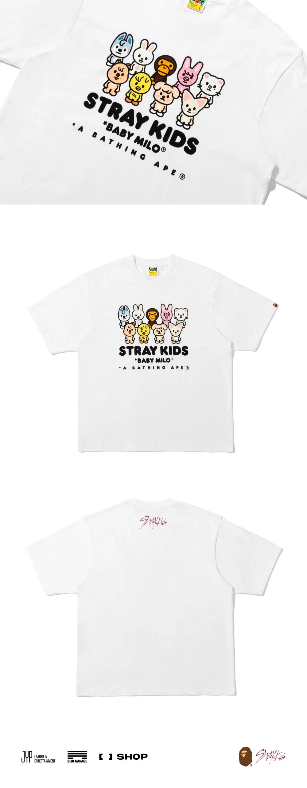 BAPE X STRAY KIDS BABY MILO TEE M