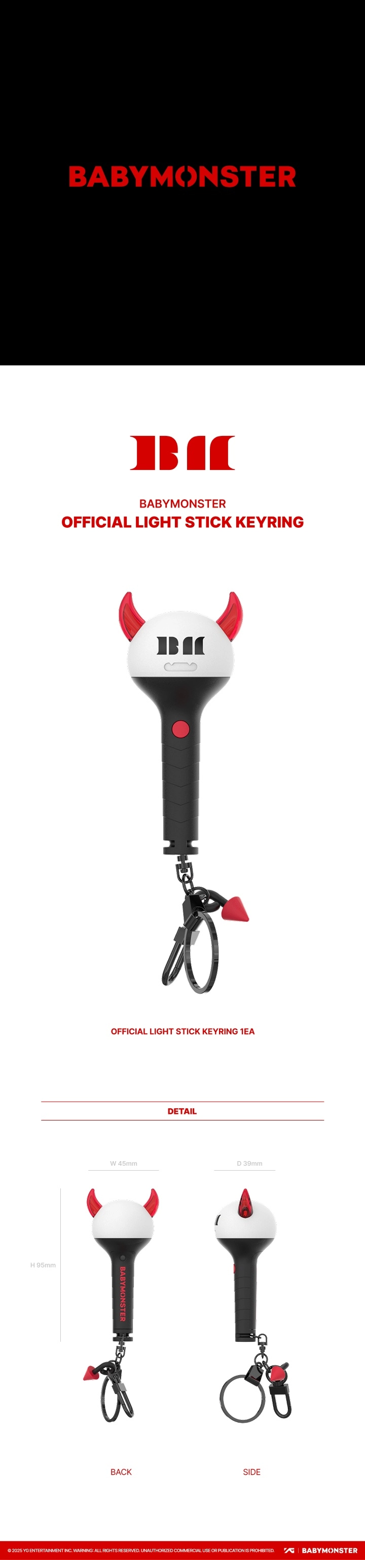 BABYMONSTER - OFFICIAL LIGHTSTICK KEYRING
