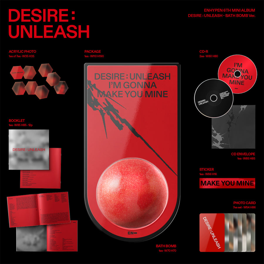 ENHYPEN 6TH MINI ALBUM - DESIRE : UNLEASH (BATH BOMB VER.)