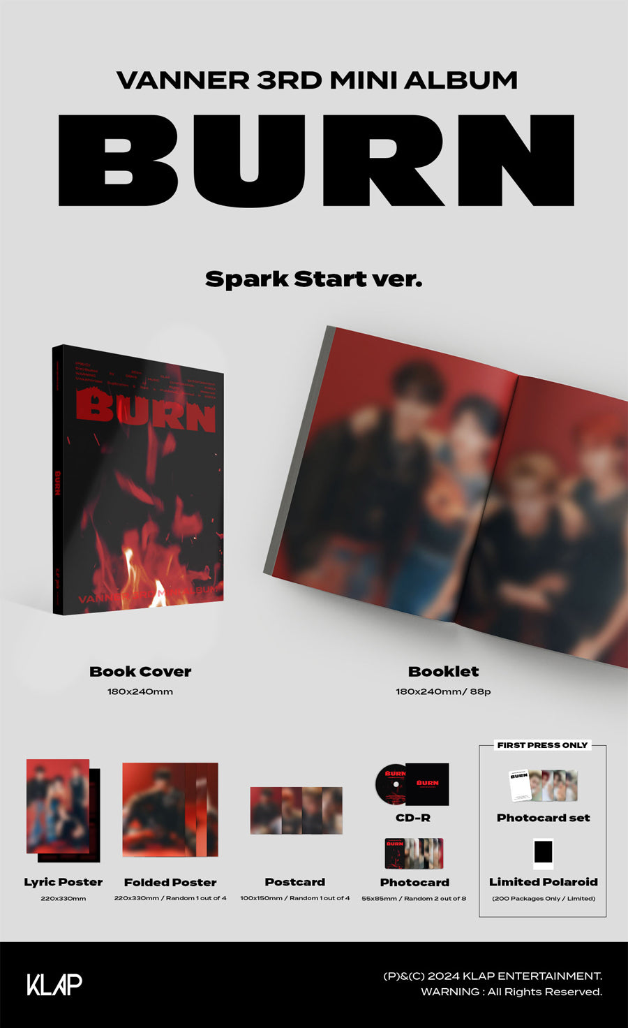 VANNER 3RD MINI ALBUM - BURN