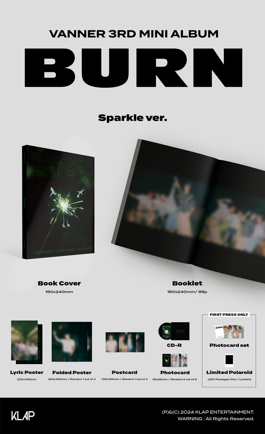 VANNER 3RD MINI ALBUM - BURN