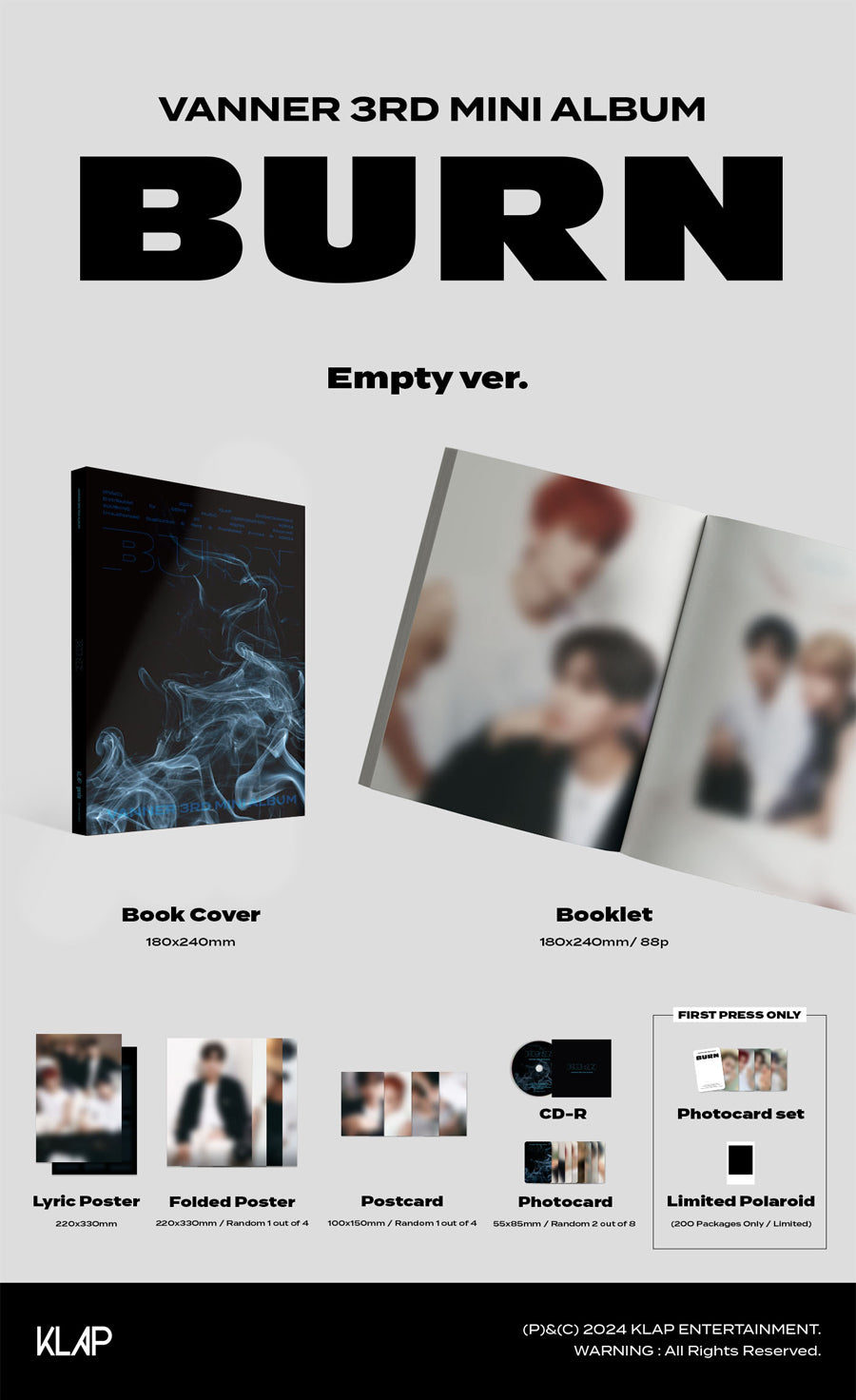 VANNER 3RD MINI ALBUM - BURN
