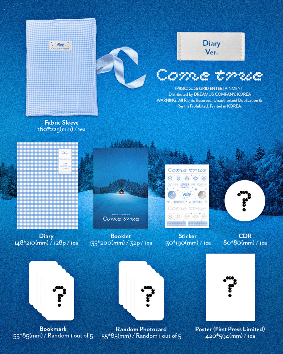 POW SINGLE ALBUM - COME TRUE (DIARY VER.)