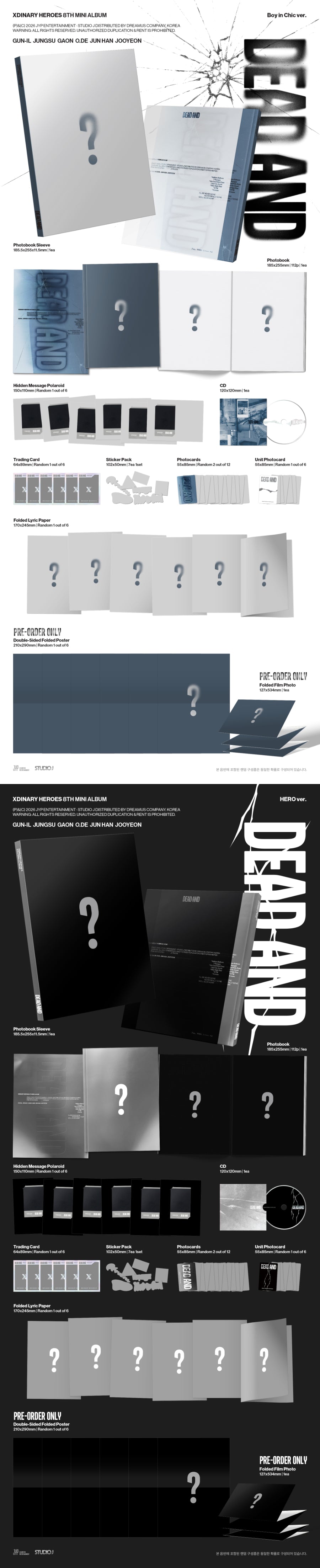 XDINARY HEROES 8TH MINI ALBUM - DEAD AND