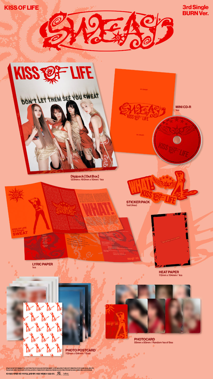 KISS OF LIFE 3RD SINGLE ALBUM - SWEAT (BURN VER.)