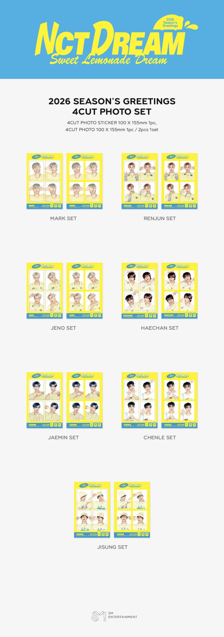 NCT DREAM - 2026 SM ARTIST SEASON'S GREETINGS 4CUT PHOTO SET