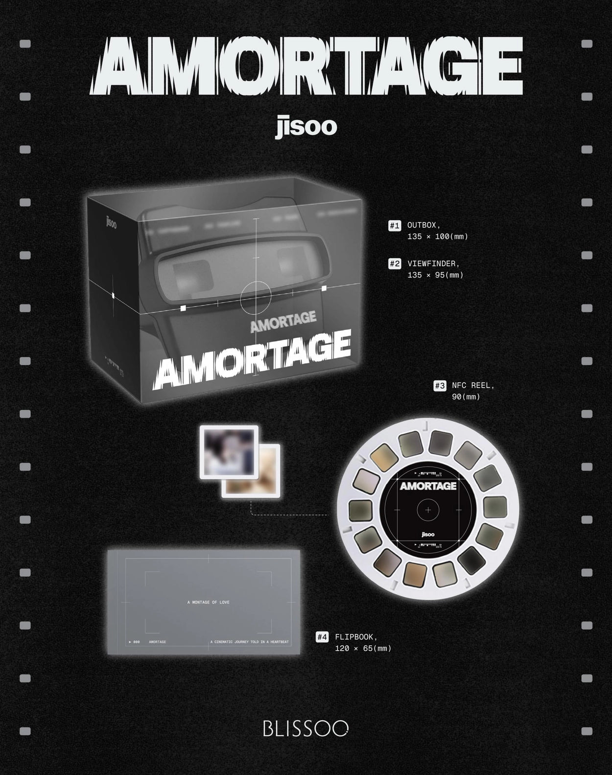 JISOO MINI ALBUM - AMORTAGE (REELS VER)