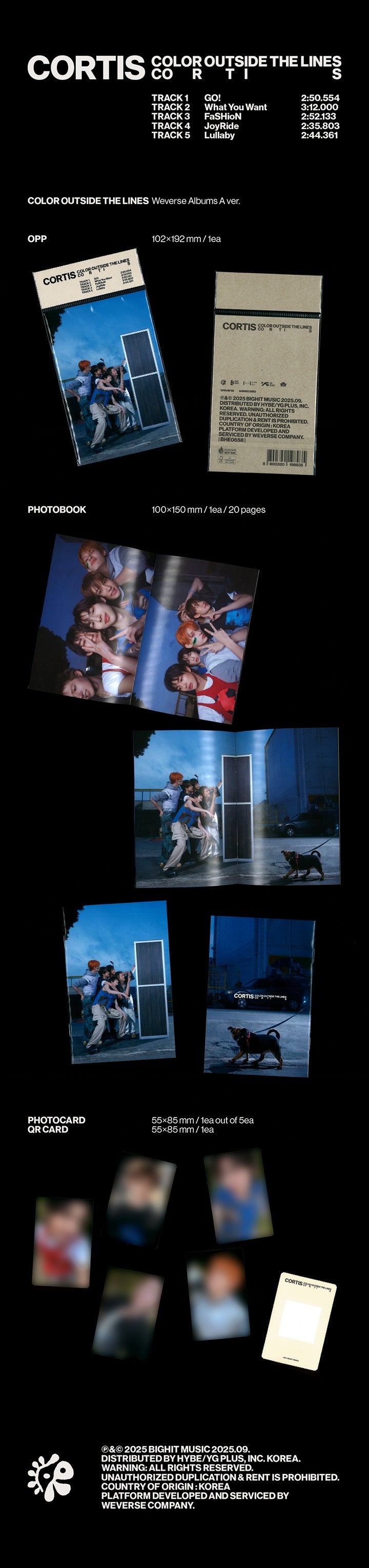 CORTIS THE 1ST EP - COLOR OUTSIDE THE LINES (WEVERSE ALBUMS VER.)