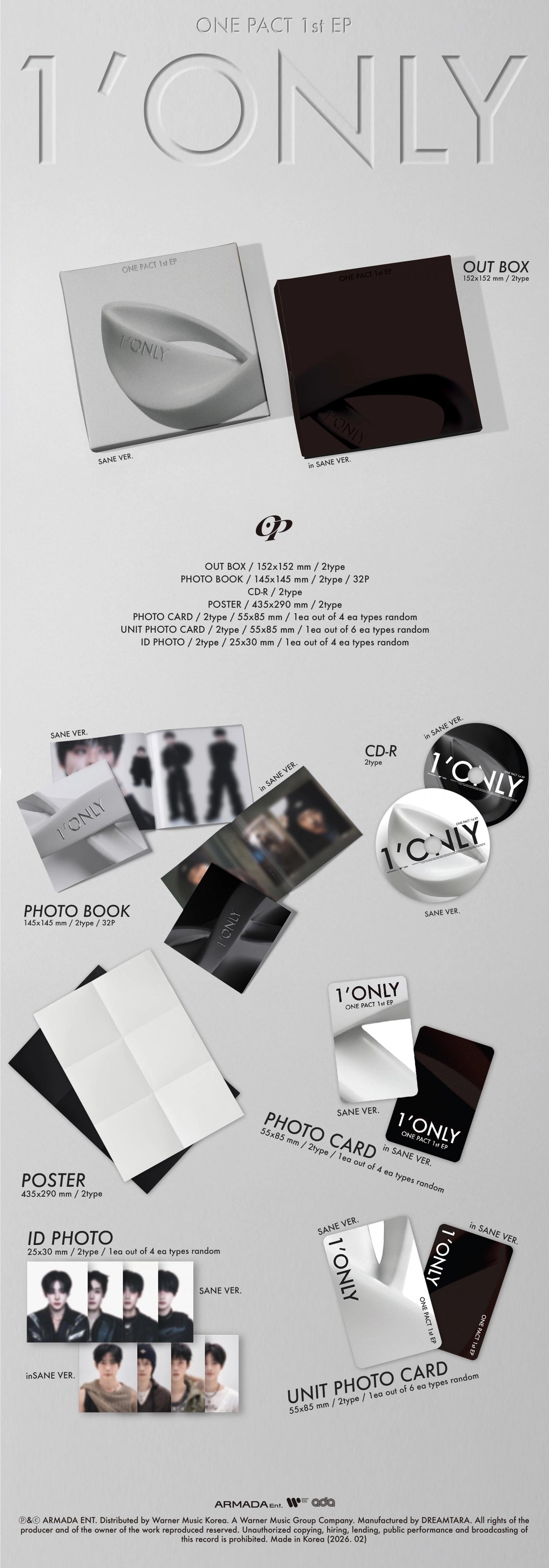 ONE PACT 1ST EP - 1'ONLY