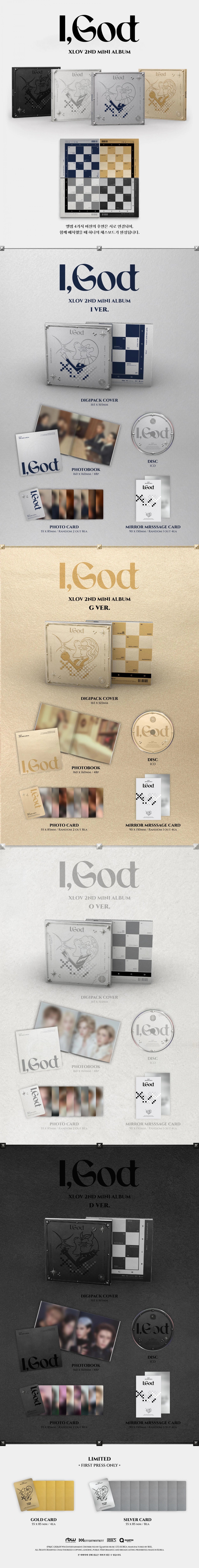XLOV 2ND MINI ALBUM - I,GOD