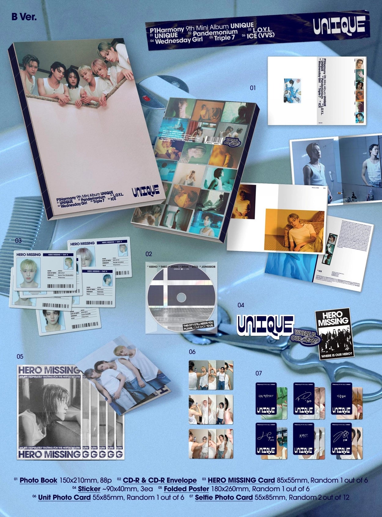 P1HARMONY 9TH MINI ALBUM - UNIQUE (PHOTOBOOK VER.)
