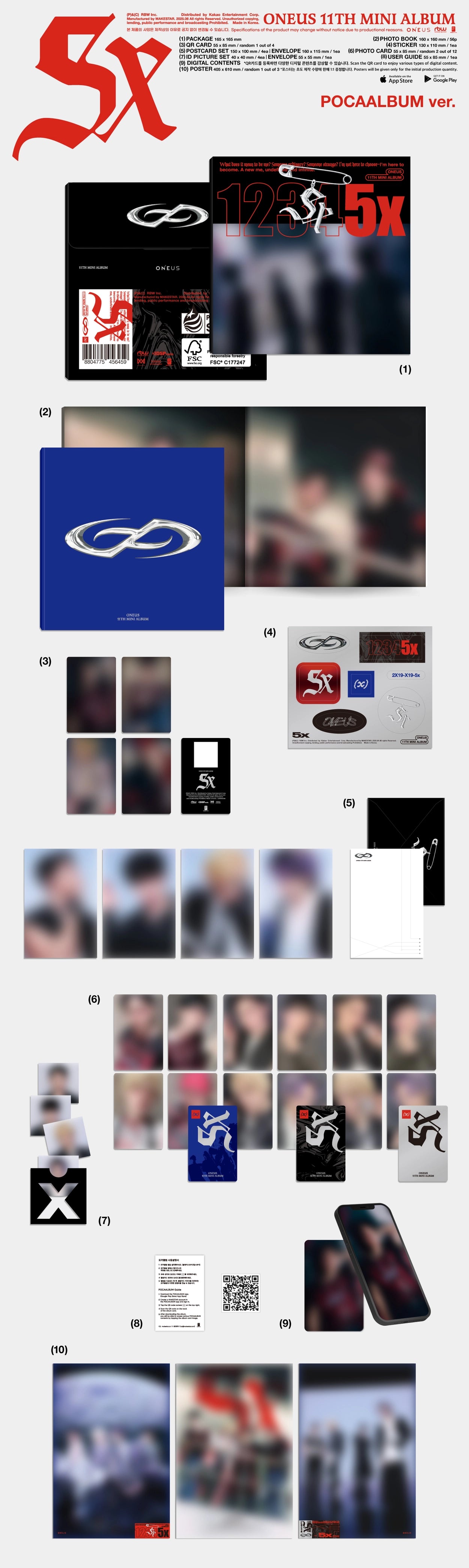 ONEUS 11TH MINI - 5X (POCAALBUM VER.)