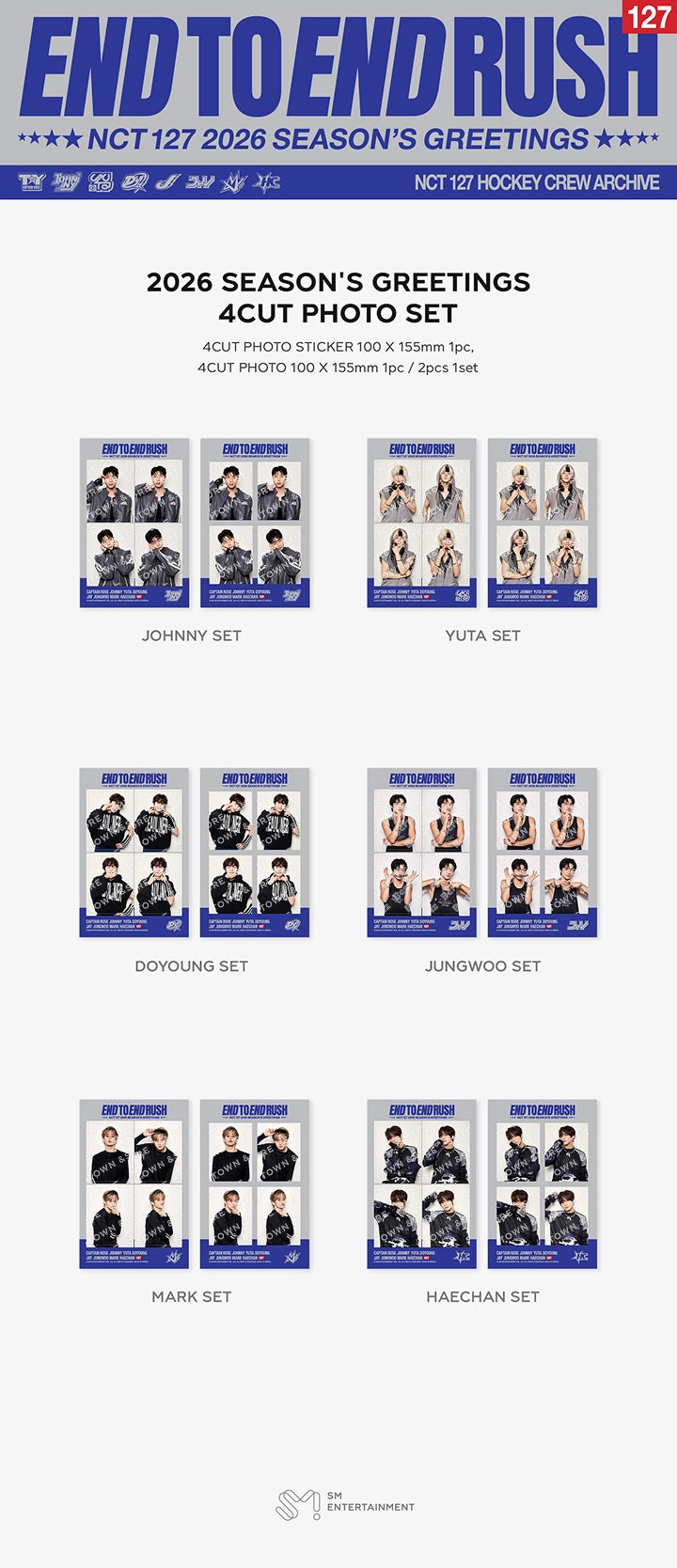 NCT 127 - 2026 SM ARTIST SEASON'S GREETINGS 4CUT PHOTO SET
