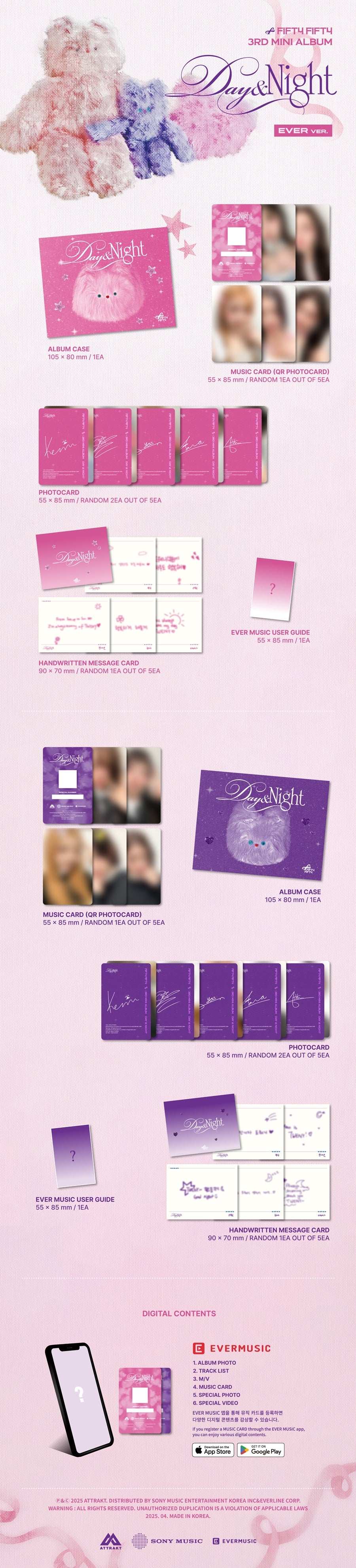 FIFTY FIFTY 3RD MINI ALBUM - DAY & NIGHT (EVER VER)