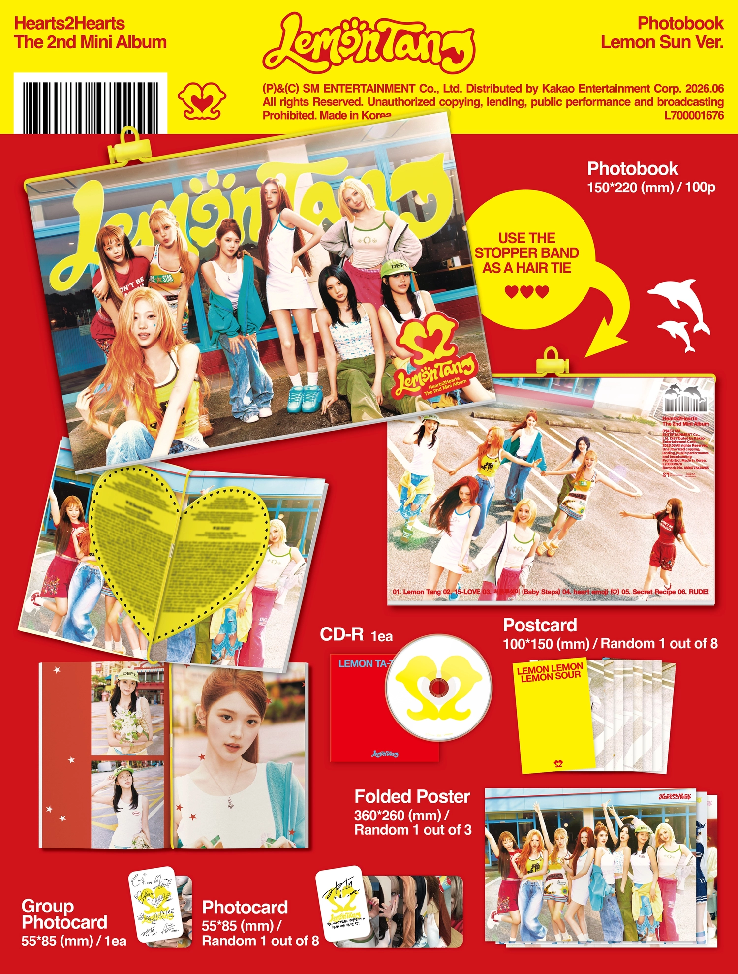 HEARTS2HEARTS 2ND MINI ALBUM - LEMON TANG (PHOTOBOOK VER.)