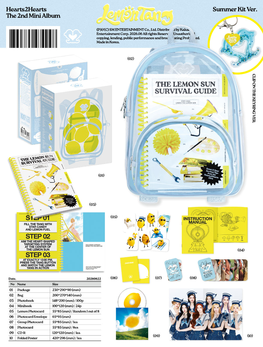 HEARTS2HEARTS 2ND MINI ALBUM - LEMON TANG (SUMMER KIT VER.) (LIMITED EDITION)