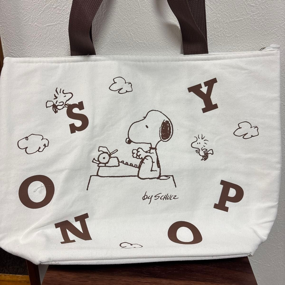 PEANUT SNOOPY© Brown Canvas Alpha Tote Bag (Japan Edition)