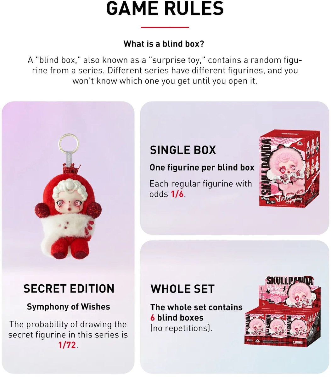 POP MART Authentic Skullpanda Winter Mystery Box 6 Design (1 Piece)