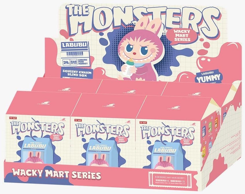 POP MART Authentic THE MONSTERS Labubu Wacky Mart Series Squishy Charm Mystery Box (1 Piece)