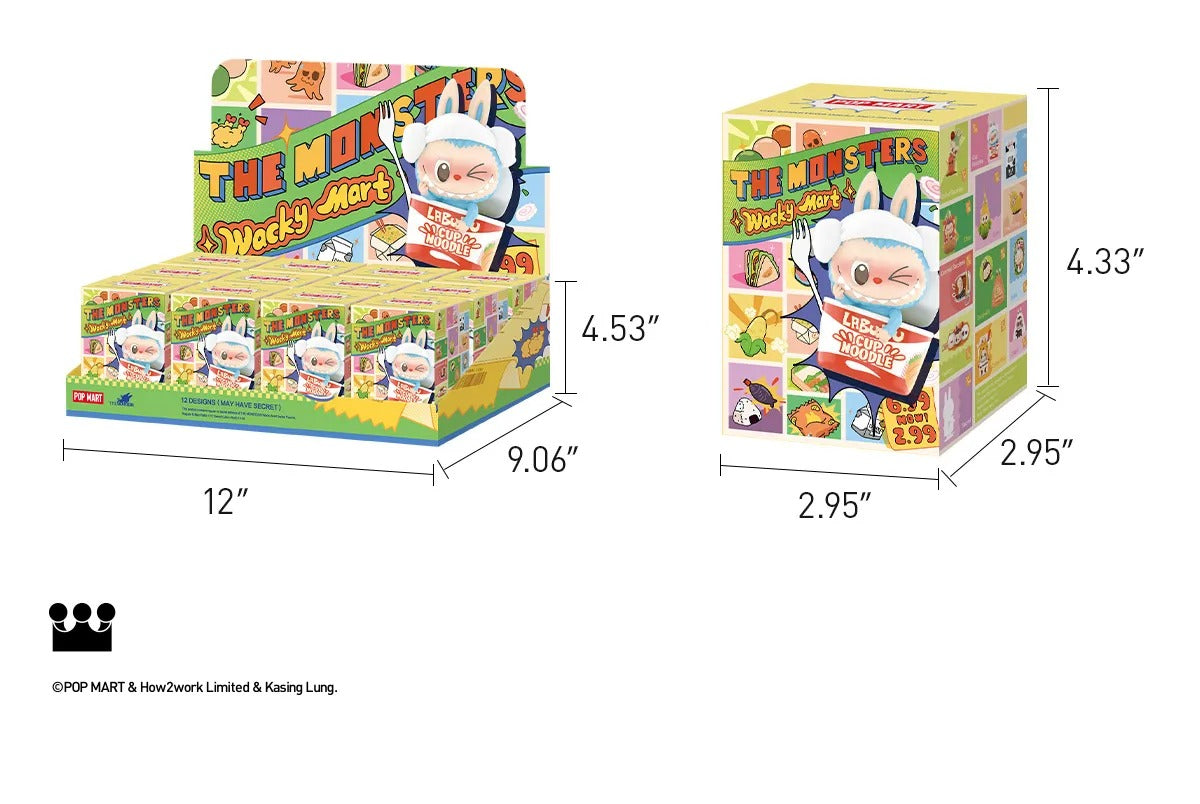 POP MART Authentic THE MONSTERS Labubu Wacky Mart Confirmed Box 12 Design (1 Piece)