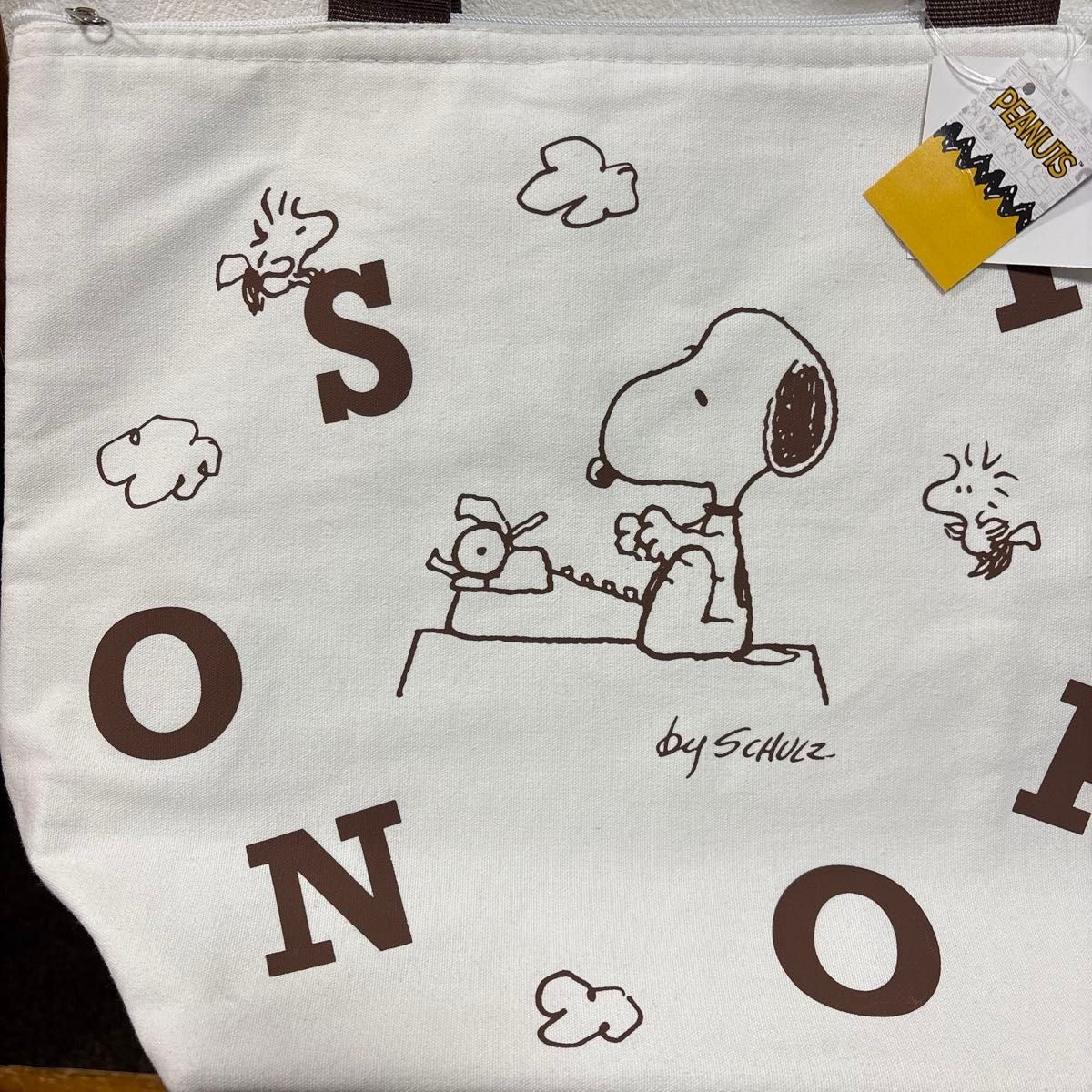 PEANUT SNOOPY© Brown Canvas Alpha Tote Bag (Japan Edition)
