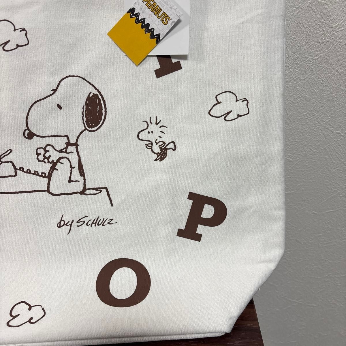 PEANUT SNOOPY© Brown Canvas Alpha Tote Bag (Japan Edition)