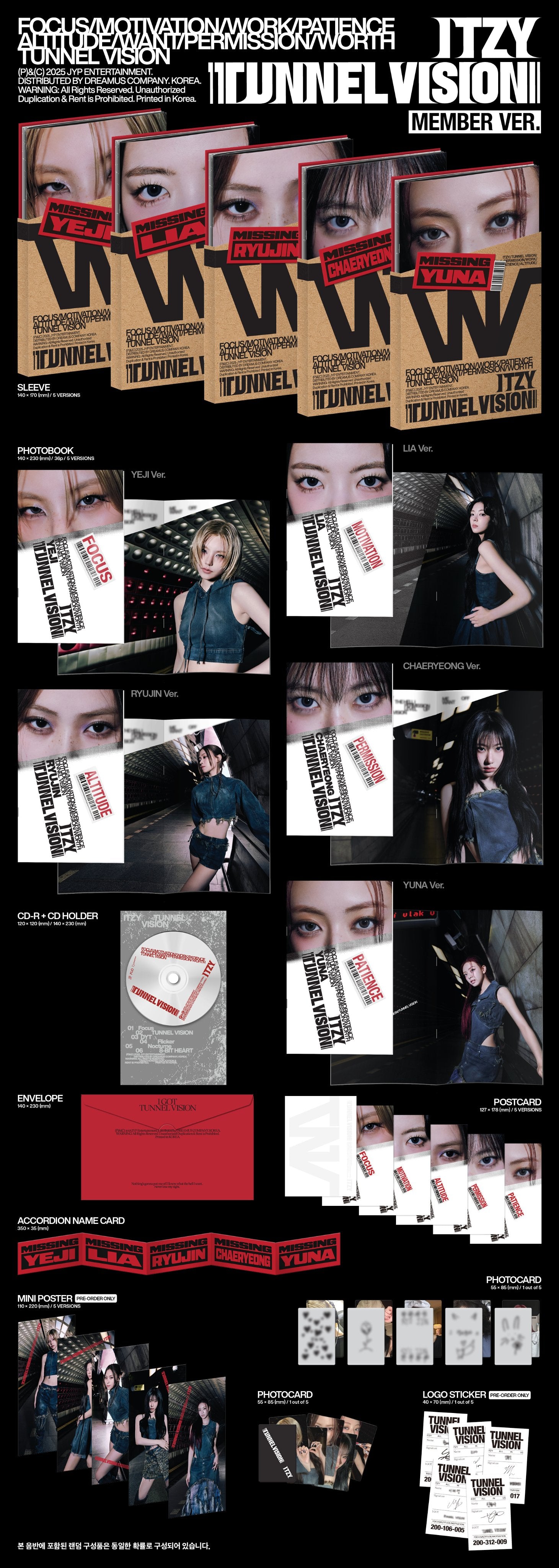 ITZY - TUNNEL VISION (MEMBER VER.)