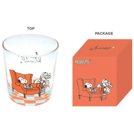 PEANUT SNOOPY© Home Orange Glass Cup (Japan Edition)