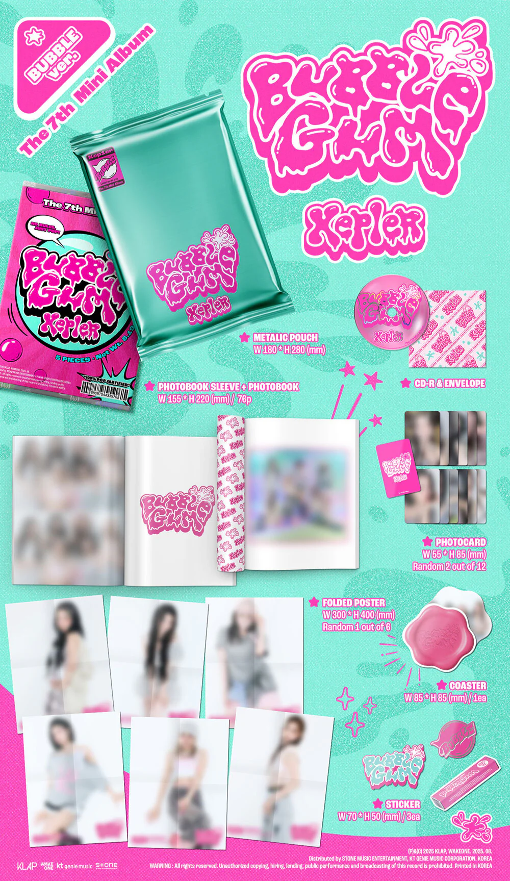 KEP1ER THE 7TH MINI ALBUM - BUBBLE GUM