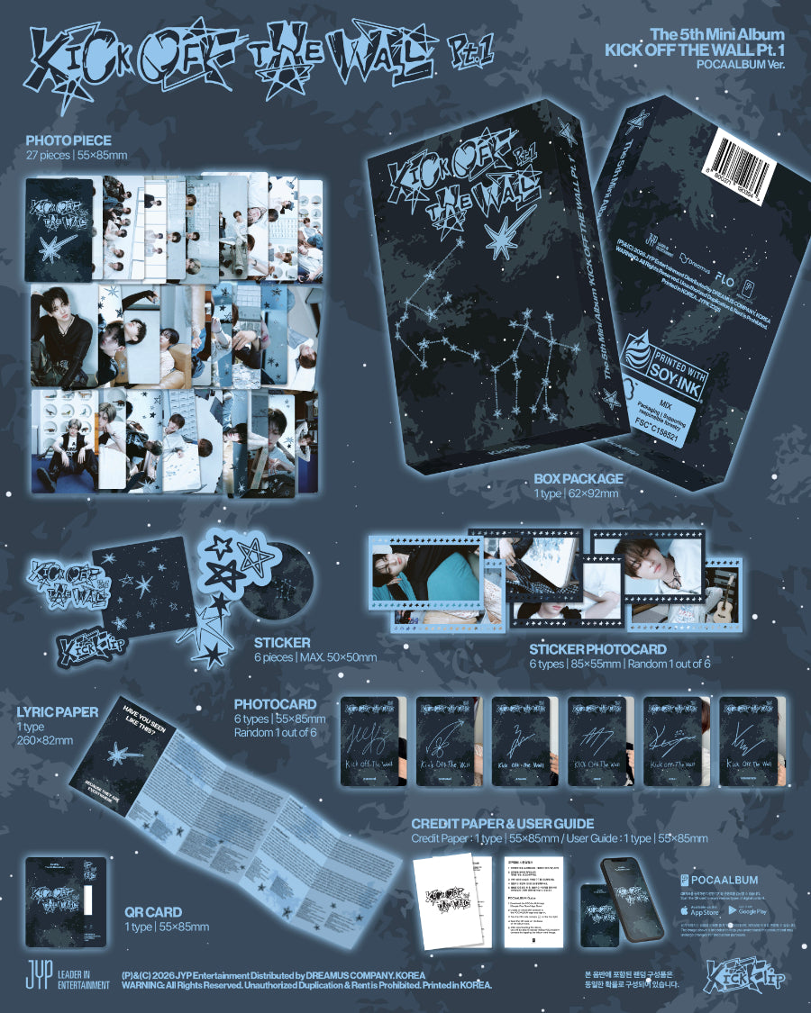 KICKFLIP - THE 5TH MINI ALBUM 'KICK OFF THE WALL PT. 1' (POCA VER)