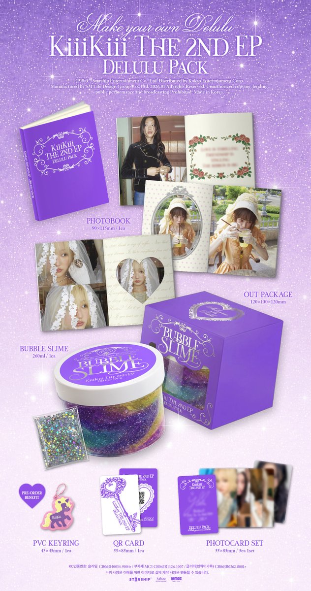 KIIIKIII THE 2ND EP - DELULU PACK (BUBBLE VERSION)
