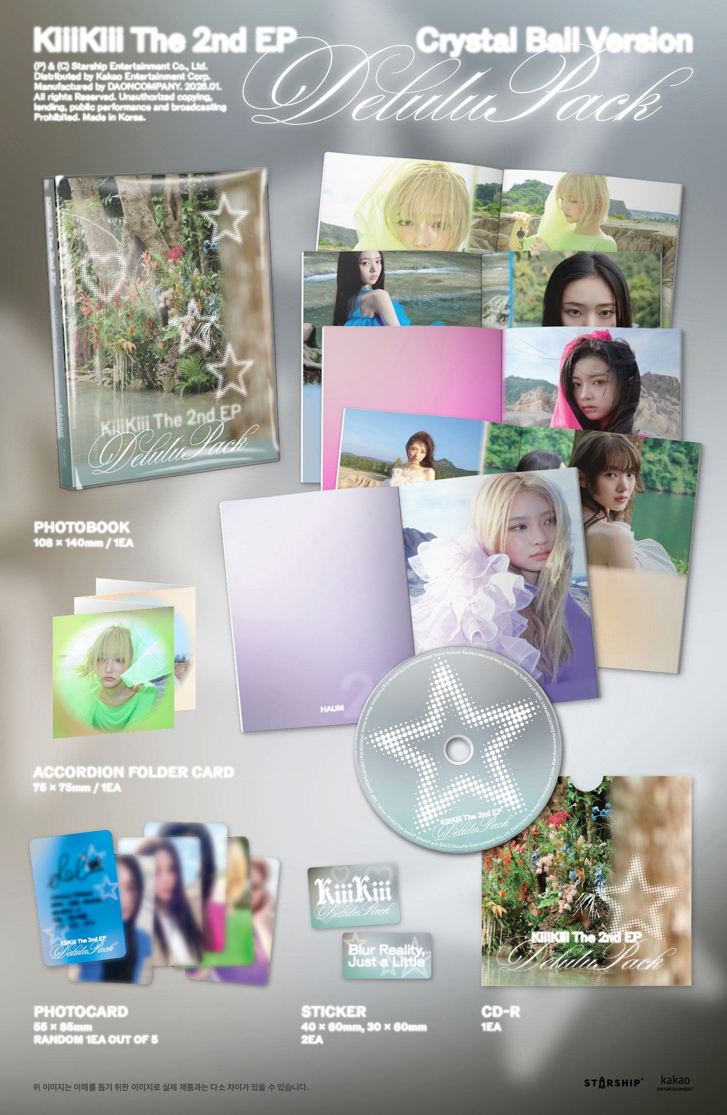 KIIIKIII THE 2ND EP - DELULU PACK (CRYSTAL BALL VERSION)