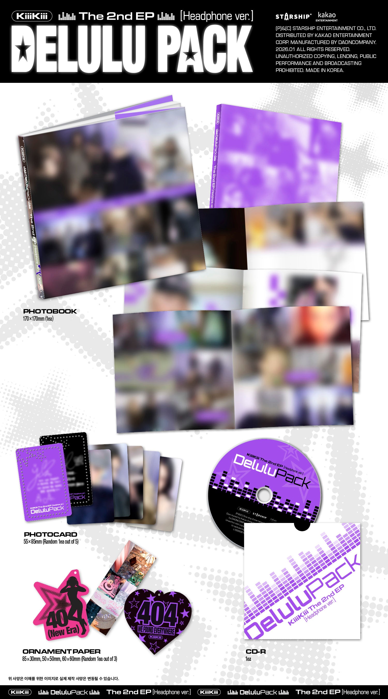 KIIIKIII THE 2ND EP - DELULU PACK (HEADPHONE VERSION)