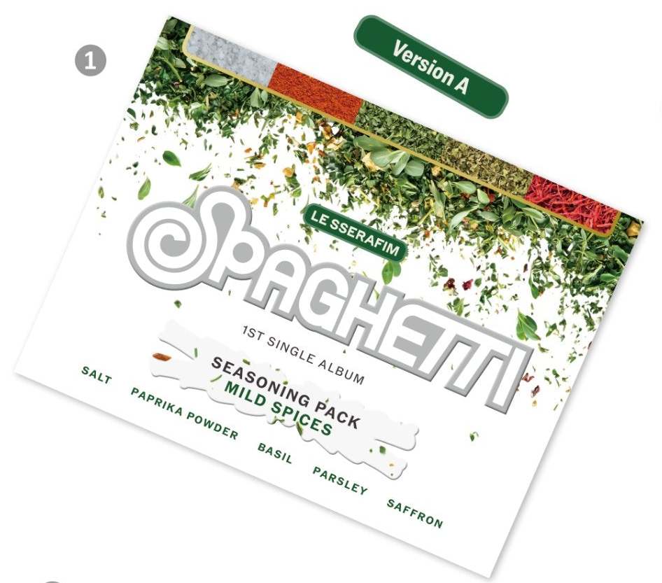 LE SSERAFIM 1ST SINGLE ALBUM - SPAGHETTI (WEVERSE ALBUMS VER.)