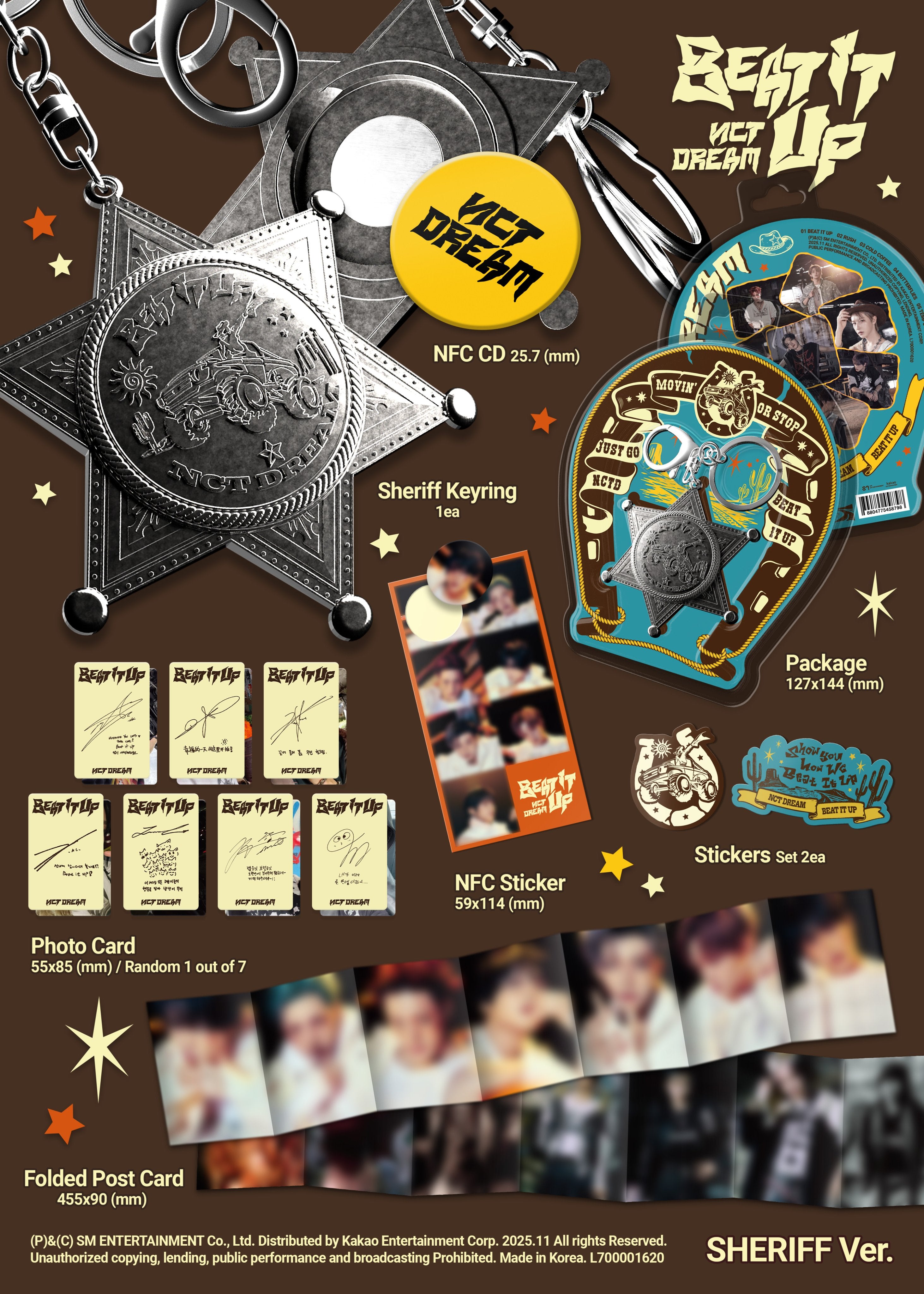 NCT DREAM 6TH MINI ALBUM - BEAT IT UP (SHERIFF VER.) (SMART ALBUM)