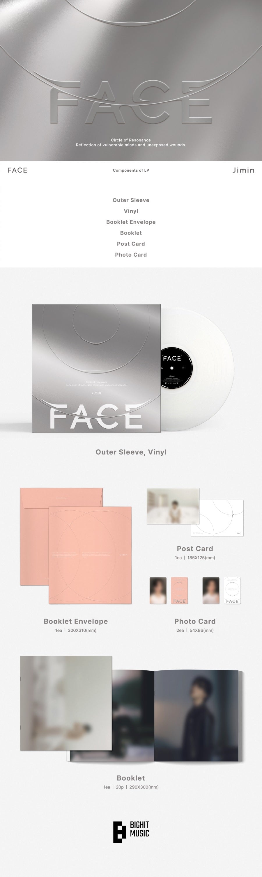BTS: JIMIN - FACE (COLOR LP) (LIMITED EDITION)