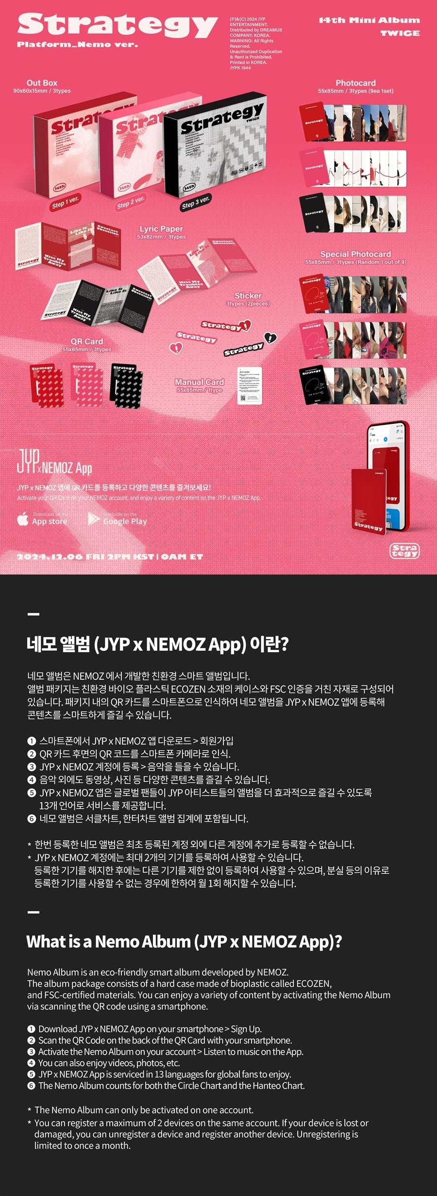 TWICE 14TH MINI ALBUM - STRATEGY (PLATFORM NEMO VERSION)