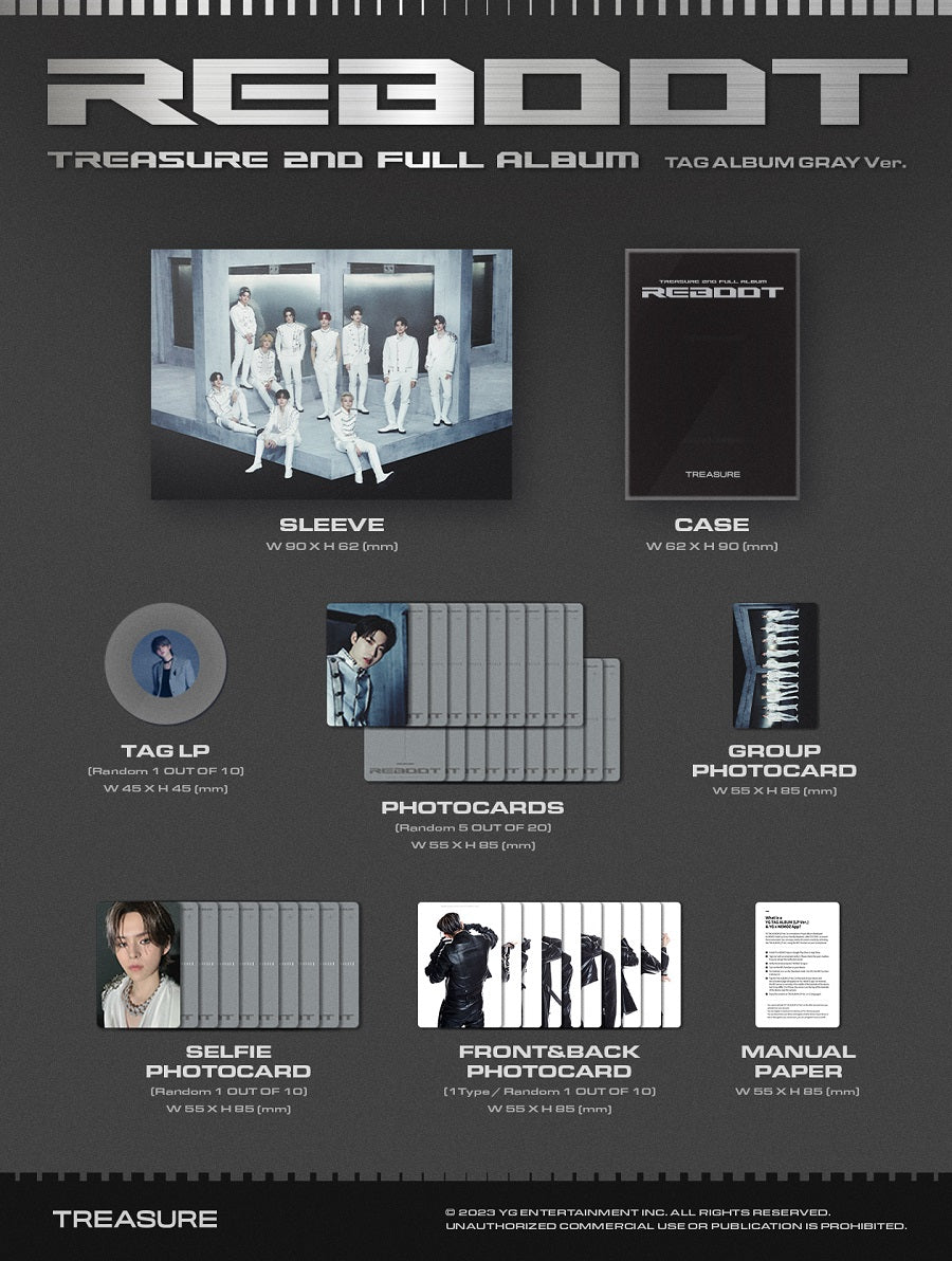 TREASURE 2nd Album - REBOOT (YG TAG version)