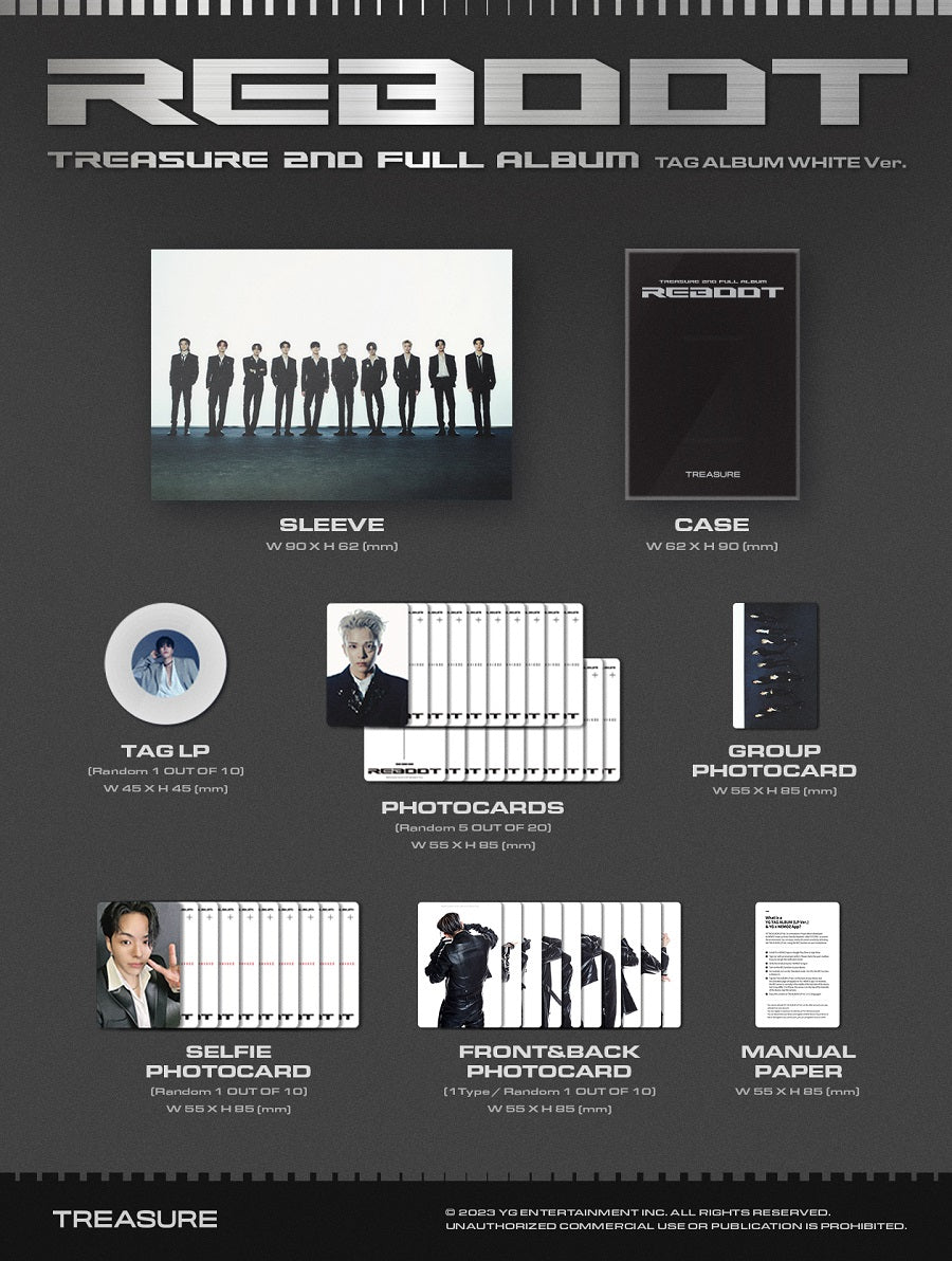 TREASURE 2nd Album - REBOOT (YG TAG version)