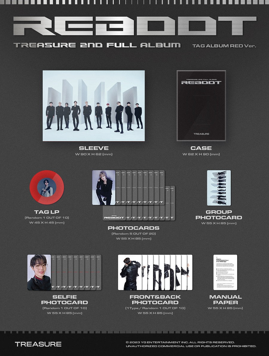 TREASURE 2nd Album - REBOOT (YG TAG version)