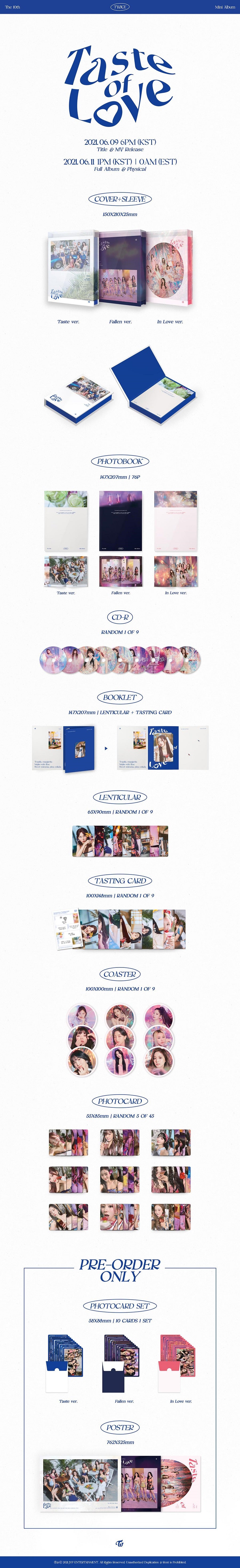 TWICE MINI ALBUM VOL. 10 - TASTE OF LOVE