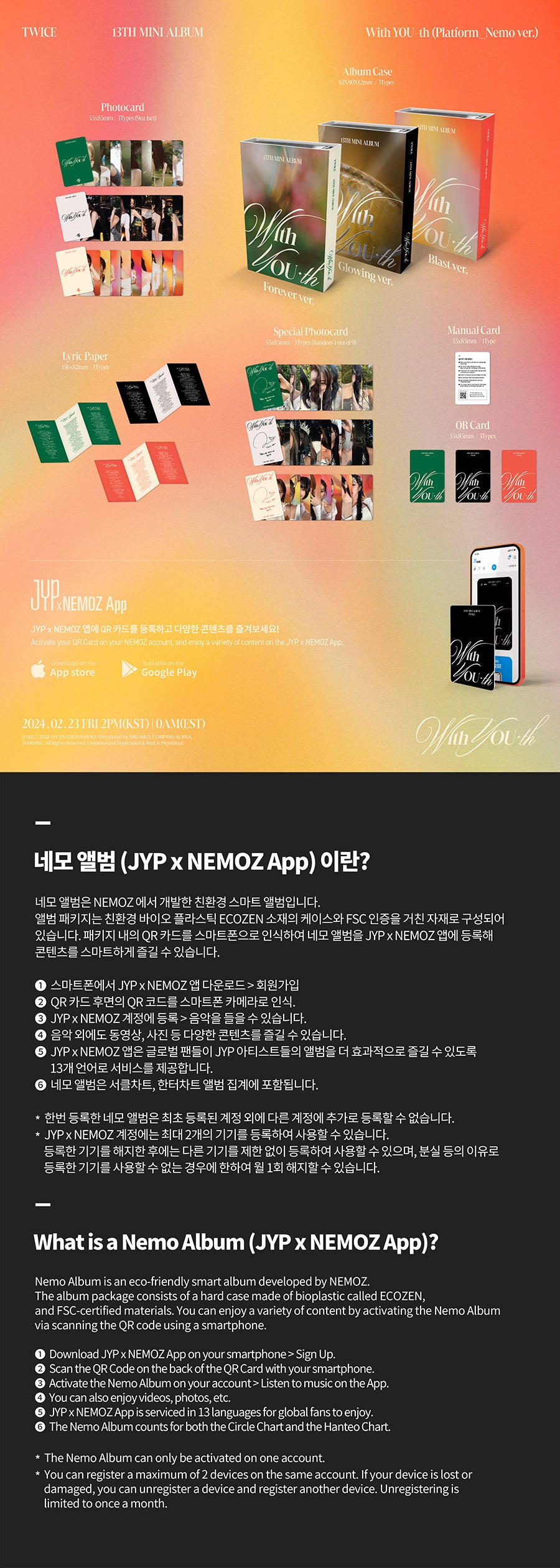TWICE - WITH YOU-TH 13TH MINI ALBUM (PLATFORM NEMO VERSION)