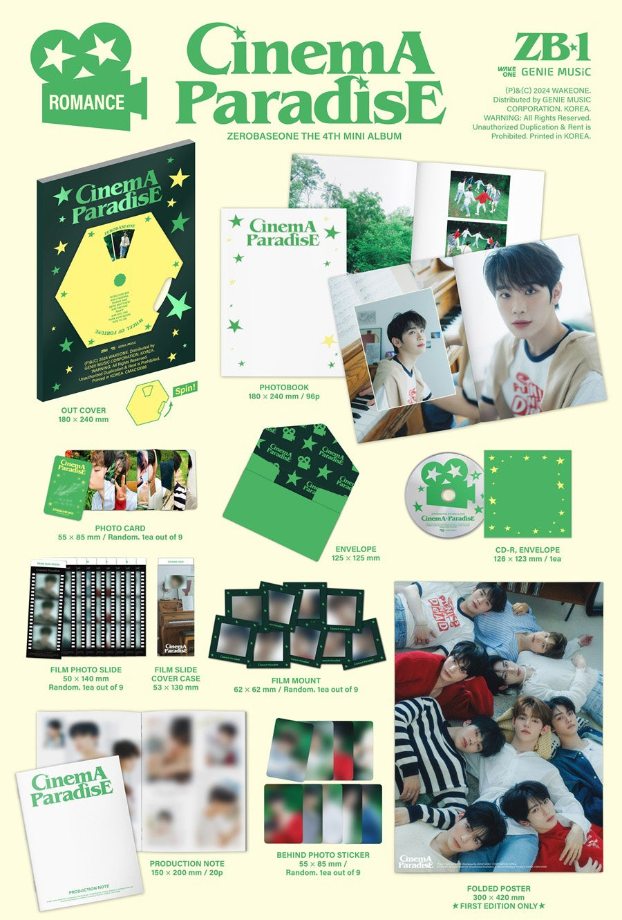 ZEROBASEONE 4TH MINI ALBUM - CINEMA PARADISE