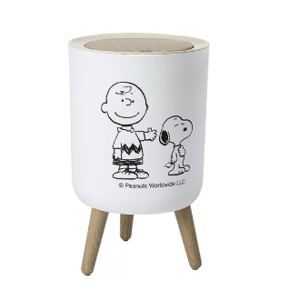 PEANUT SNOOPY© Japanese log style Desktop Trash Bin