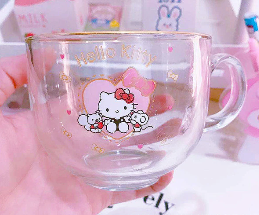 SANRIO© Gold Edge Glass Cup
