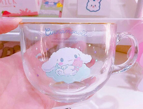 SANRIO© Gold Edge Glass Cup